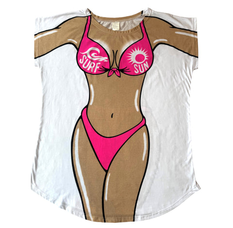 Hot Pink Surf Sun Fun Women's Cover Up