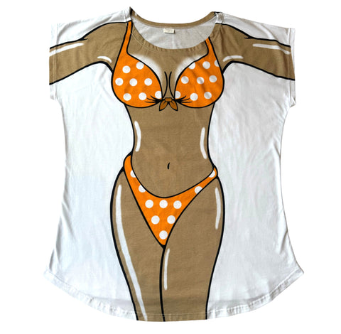 Orange Polka Dot Women's Cover Up