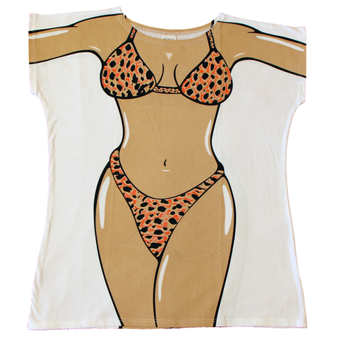 Bikini body t shirt cover up deals